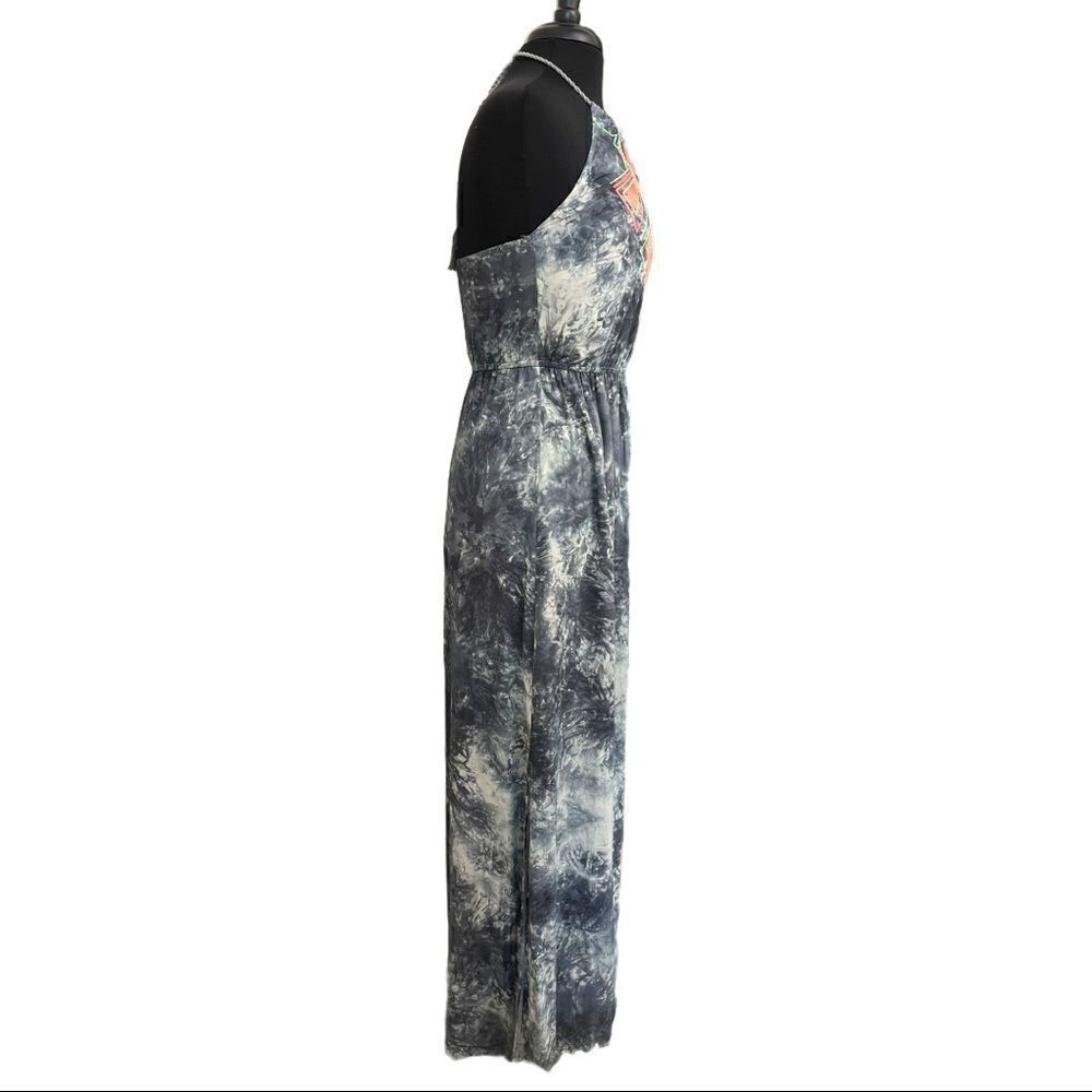 𝅺flying Tomato Tie Dye Embroidered Halter Maxi Sz S - Picture 4 of 13